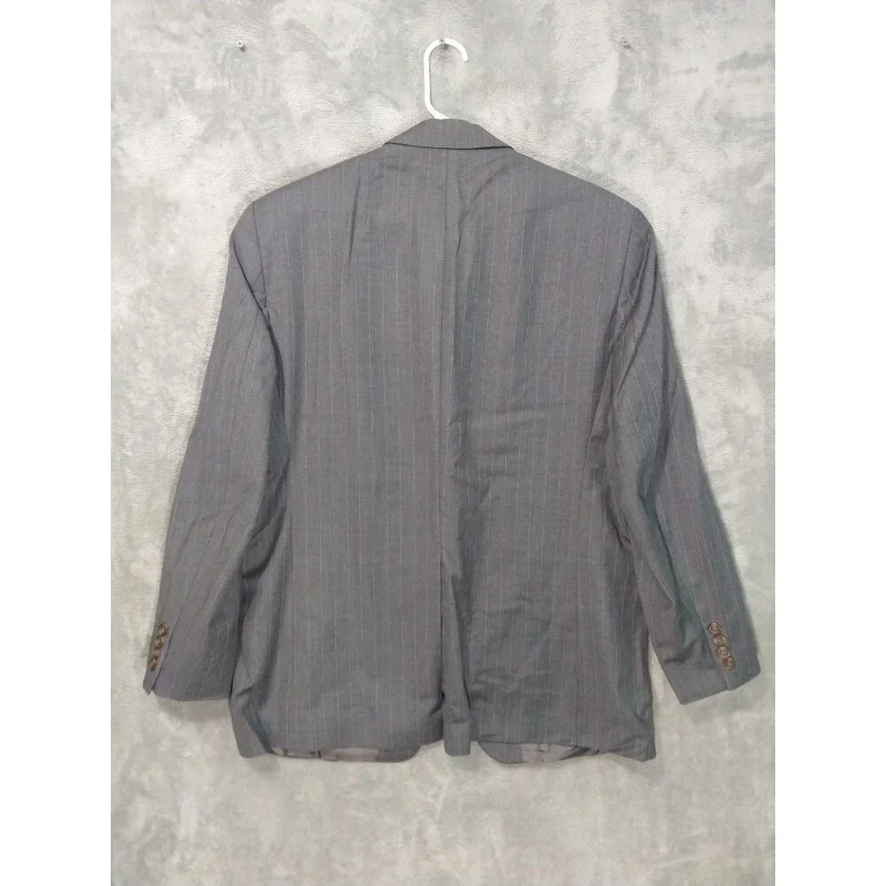 Ralph Lauren Blazer Men 42R Gray Pinstripe Wool Cashmere Blend Sport Coat Jacket